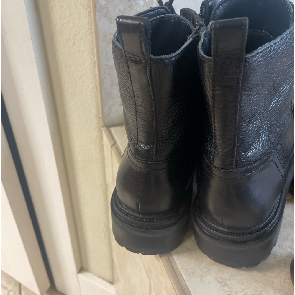 Black leather boot